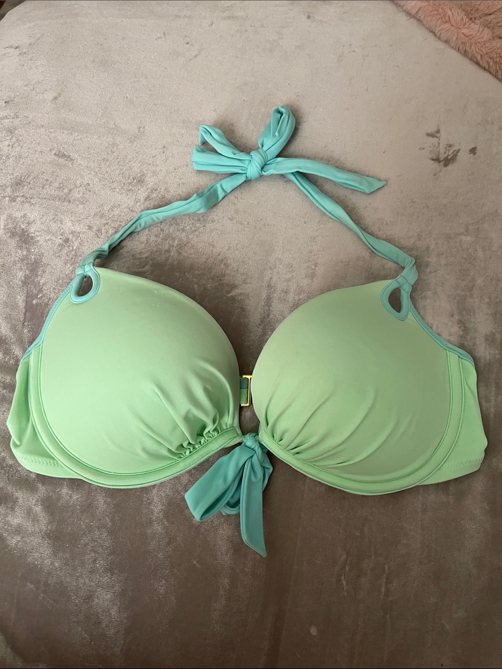 Victoria's Secret Mint Green Halter Bikini Top